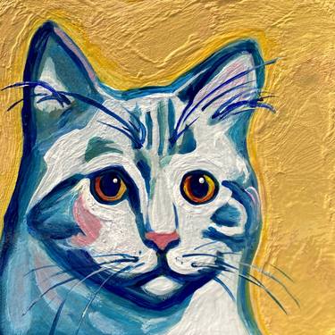 Print of Expressionism Cats Paintings by Andrea Stolarczyk