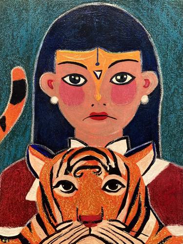 Folktale Girl with Tiger thumb