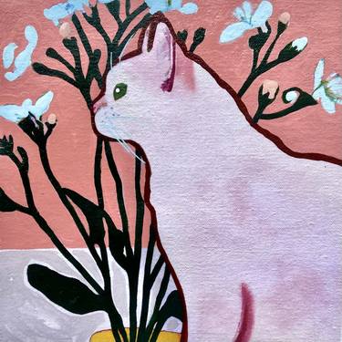 Print of Expressionism Cats Paintings by Andrea Stolarczyk