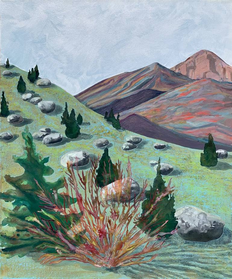 Print of Expressionism Landscape Paintings by Andrea Downs