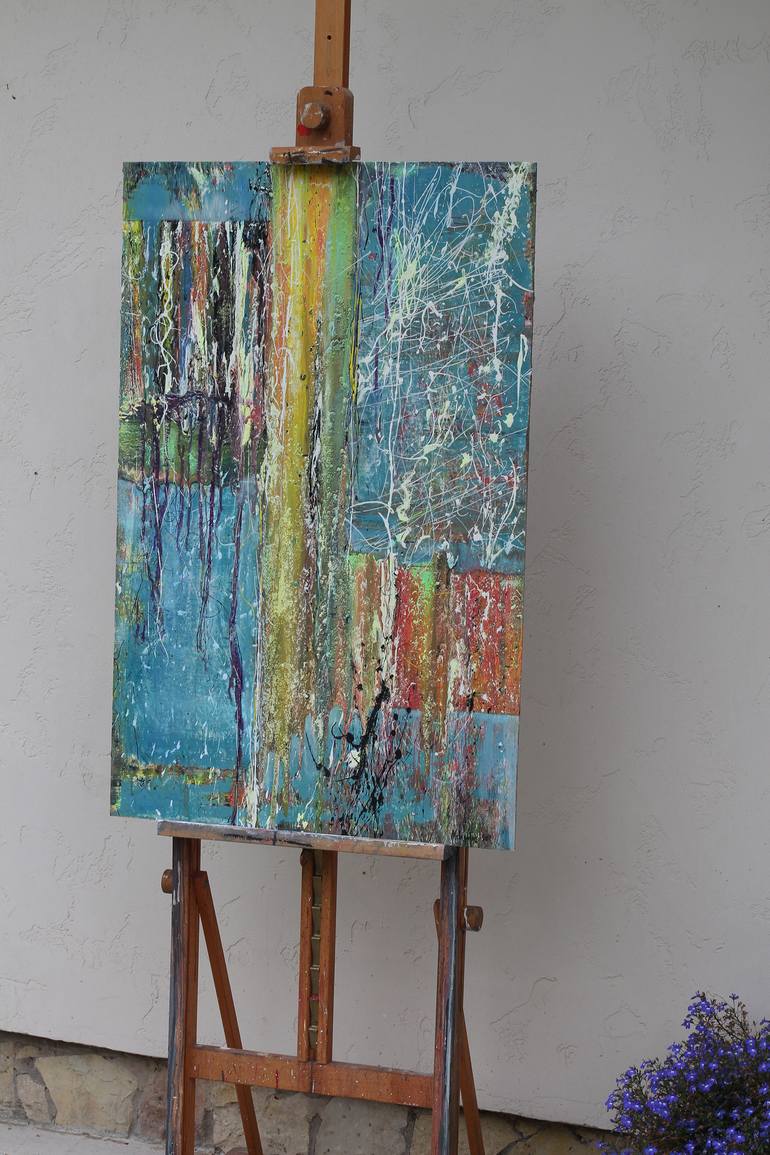 Original Abstract Expressionism Abstract Painting by Andris Melngalvis