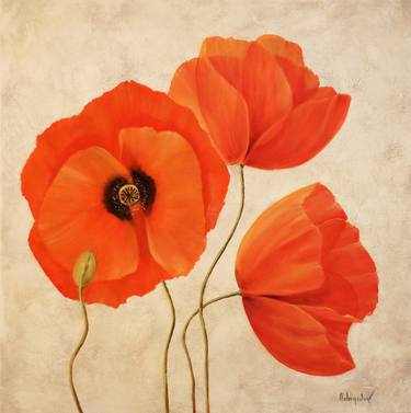 Print of Realism Floral Paintings by Andris Melngalvis