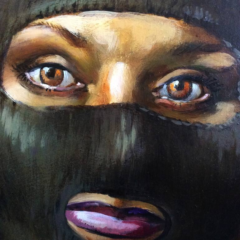 Original Fine Art Women Painting by Isis Rodriguez