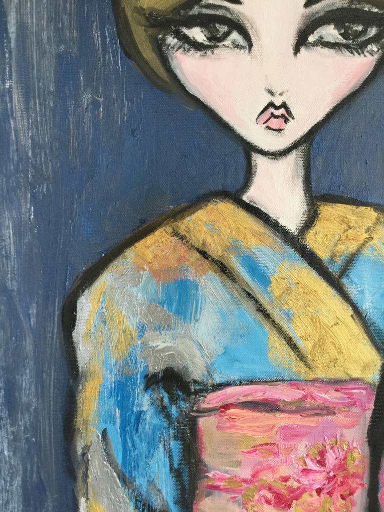 Original Cubism Women Painting by Marta Luiza Burdzy