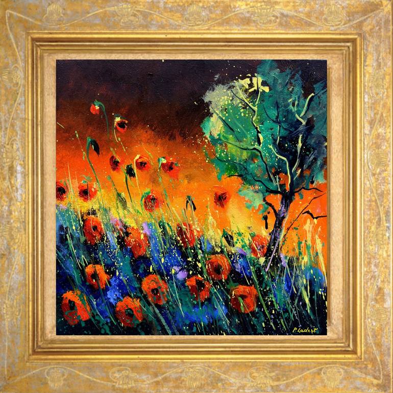 Original Floral Painting by Pol Ledent