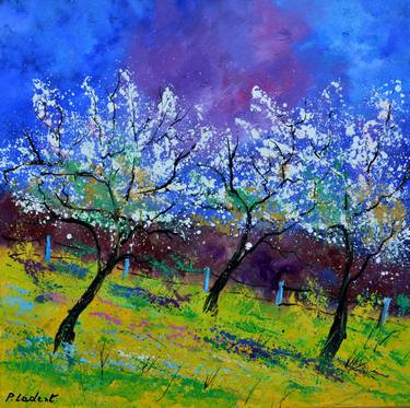 Three appletrees in spring thumb