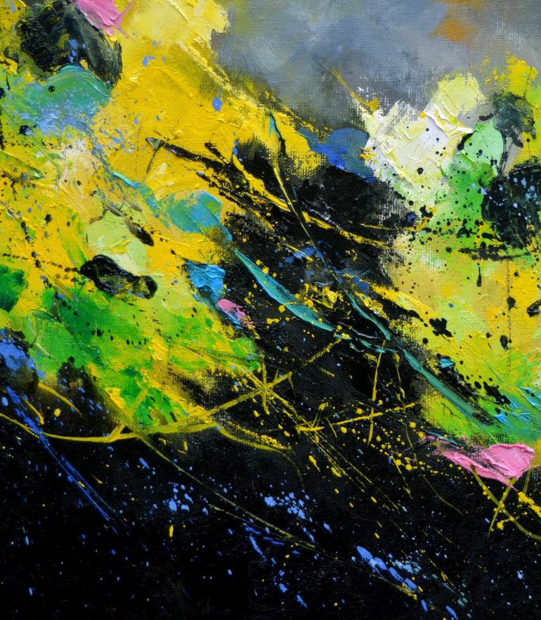 Original Abstract Painting by Pol Ledent