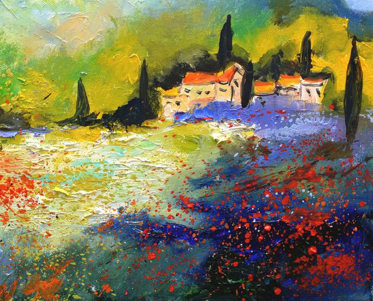 Original Impressionism Landscape Painting by Pol Ledent