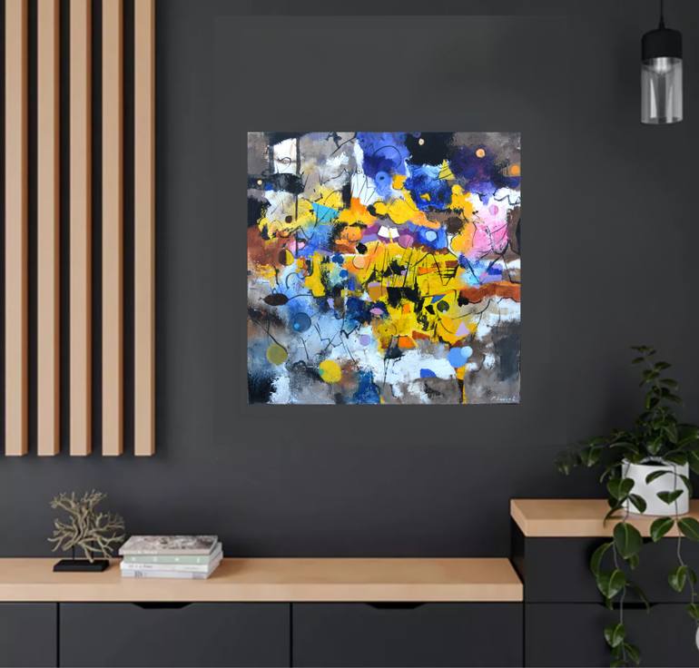 Original Abstract Painting by Pol Ledent