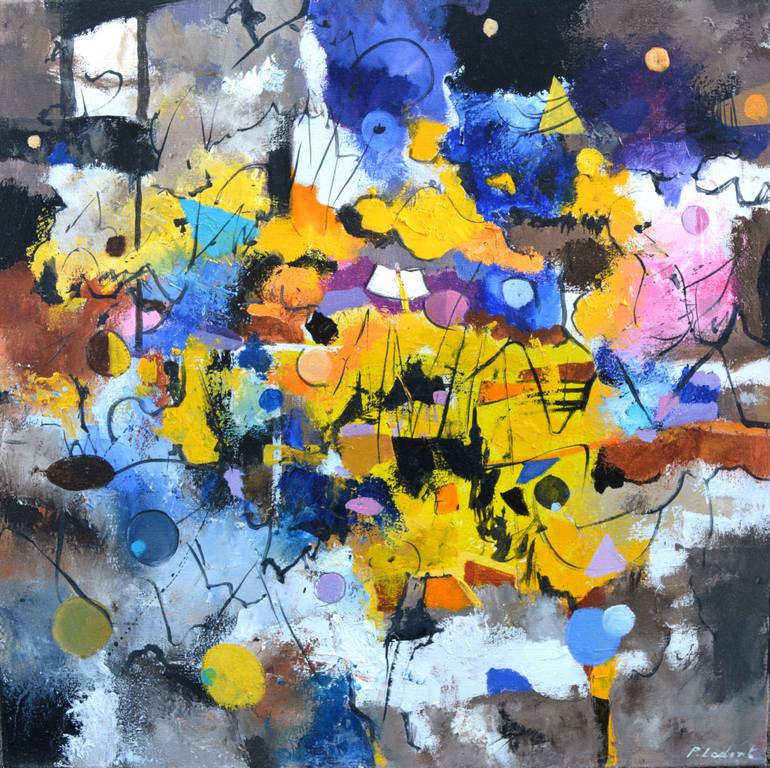 Original Abstract Painting by Pol Ledent