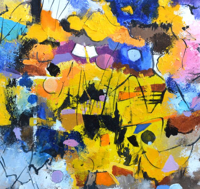 Original Abstract Painting by Pol Ledent