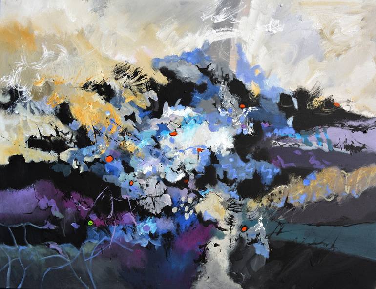 Original Abstract Painting by Pol Ledent