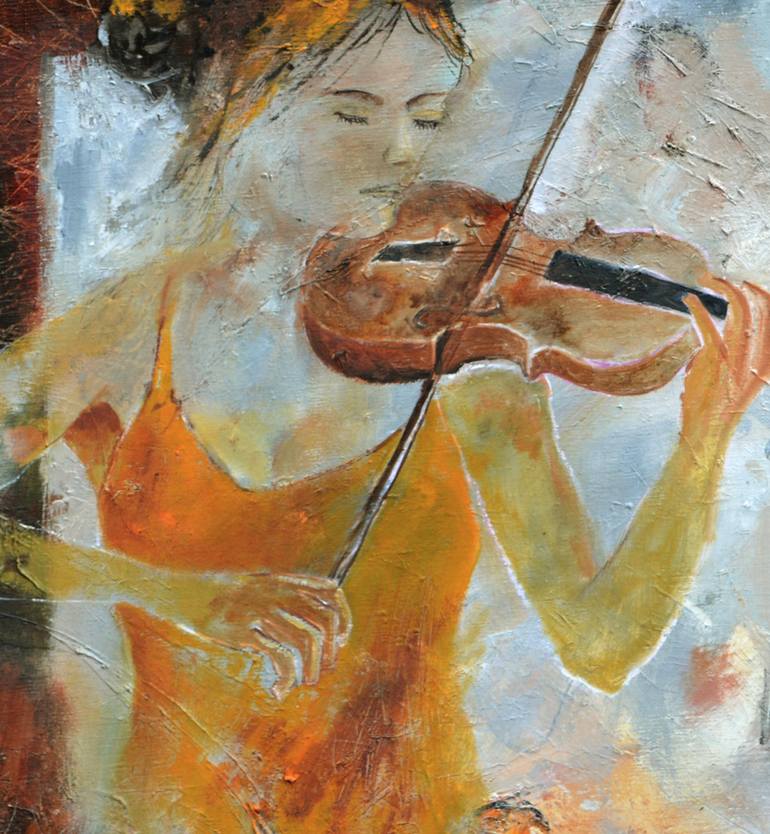 Original Impressionism Music Painting by Pol Ledent