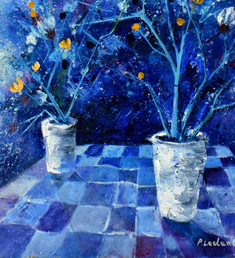 Original Impressionism Abstract Painting by Pol Ledent