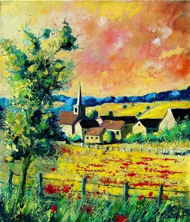 Print of Impressionism Landscape Paintings by Pol Ledent