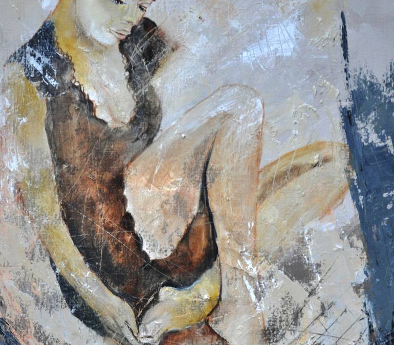 Original Impressionism Erotic Painting by Pol Ledent