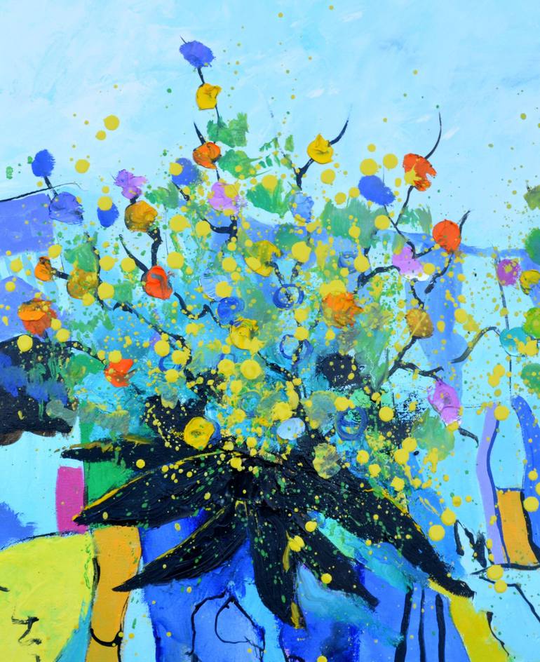 Original Abstract Painting by Pol Ledent