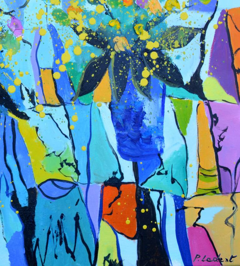Original Abstract Painting by Pol Ledent