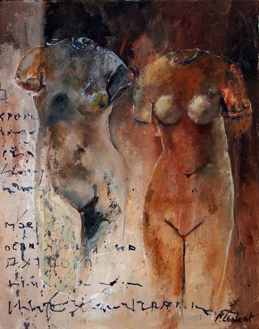 Print of Impressionism Erotic Paintings by Pol Ledent