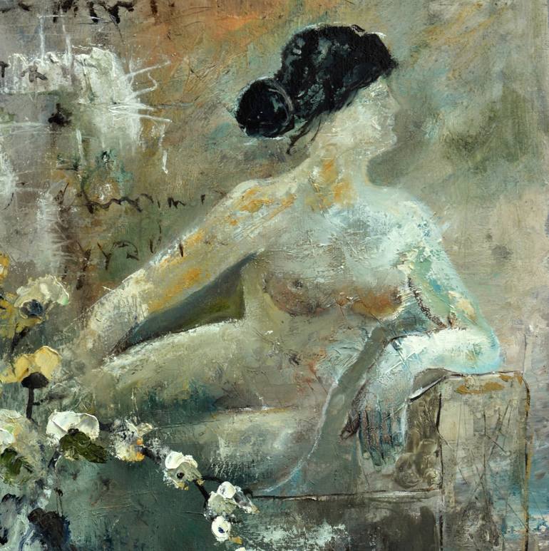 Original Impressionism Erotic Painting by Pol Ledent