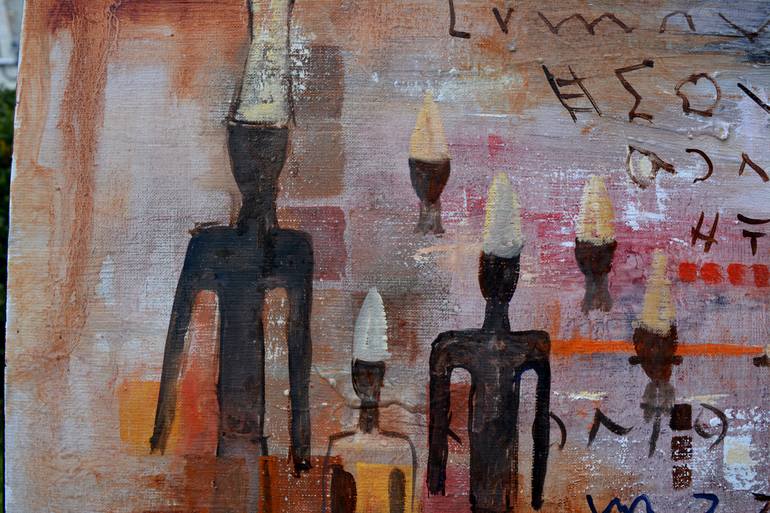 Original Abstract Calligraphy Painting by Pol Ledent