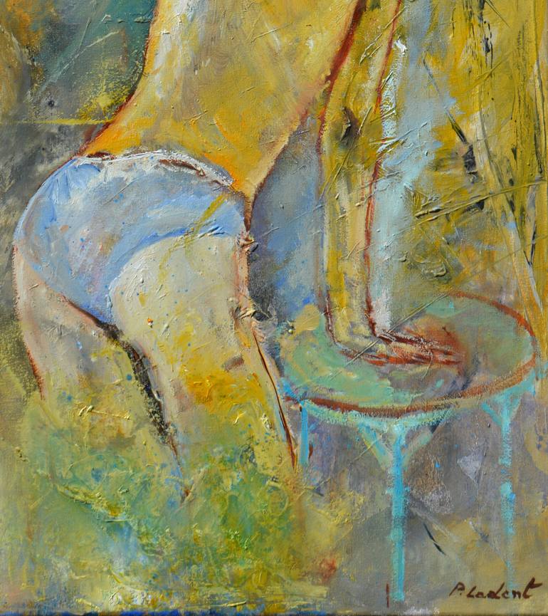 Original Impressionism Erotic Painting by Pol Ledent