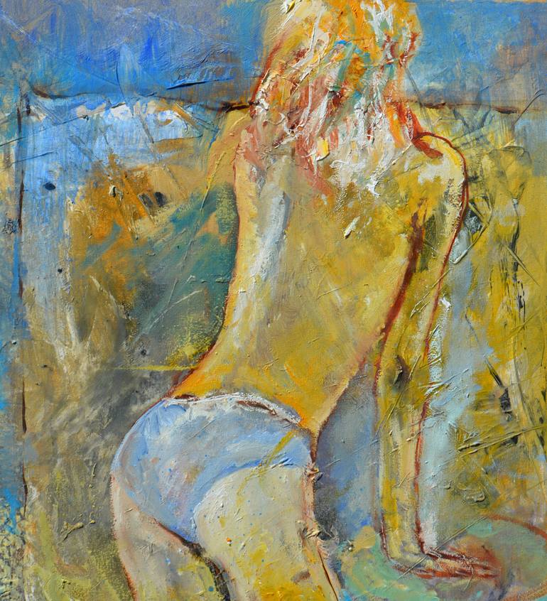 Original Impressionism Erotic Painting by Pol Ledent
