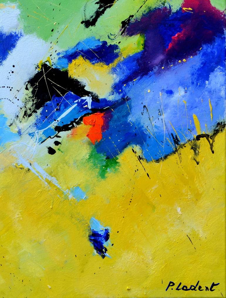 Original Impressionism Abstract Painting by Pol Ledent