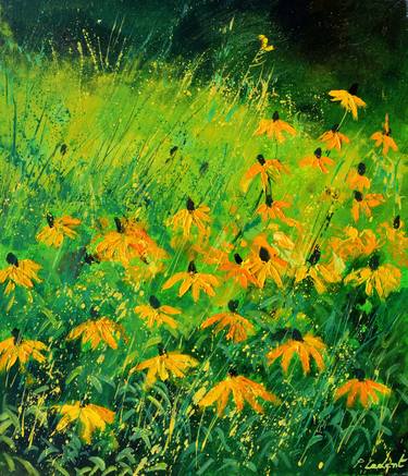 Original Impressionism Botanic Paintings by Pol Ledent