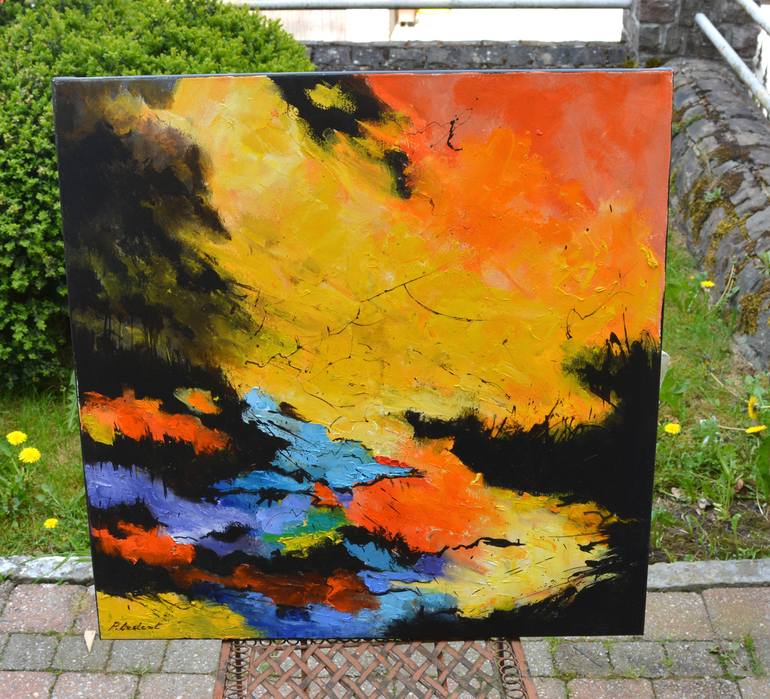 Original Abstract Painting by Pol Ledent