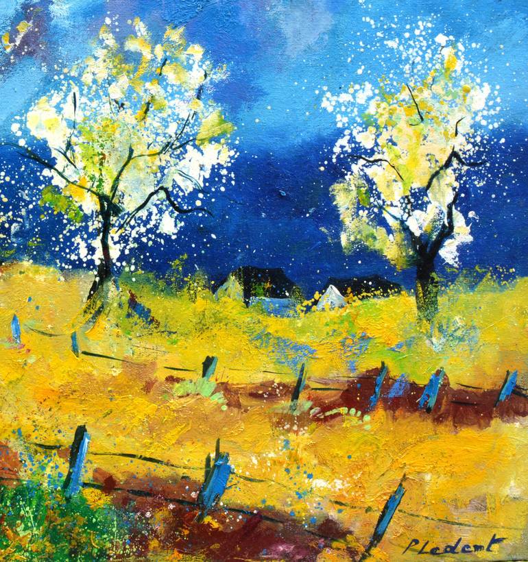 Original Impressionism Landscape Painting by Pol Ledent