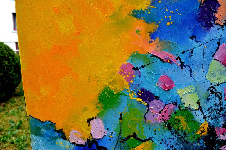 Original Abstract Painting by Pol Ledent