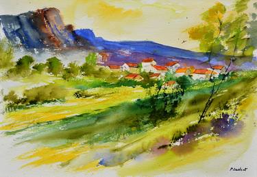 Hills in the South of FRance- watercolor thumb