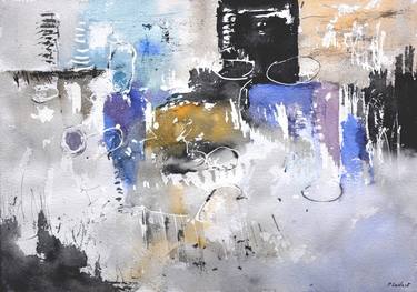 Nocturnal -abstract - watercolor thumb