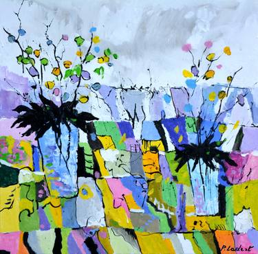 Print of Abstract Floral Paintings by Pol Ledent
