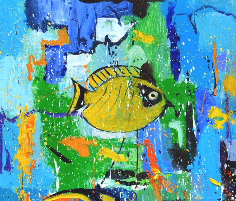 Original Abstract Animal Painting by Pol Ledent