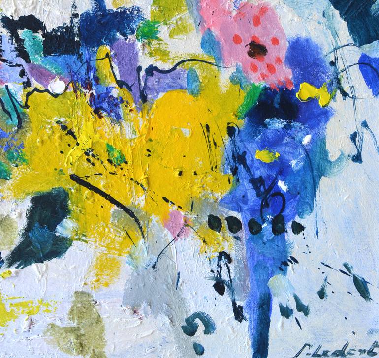 Original Abstract Painting by Pol Ledent