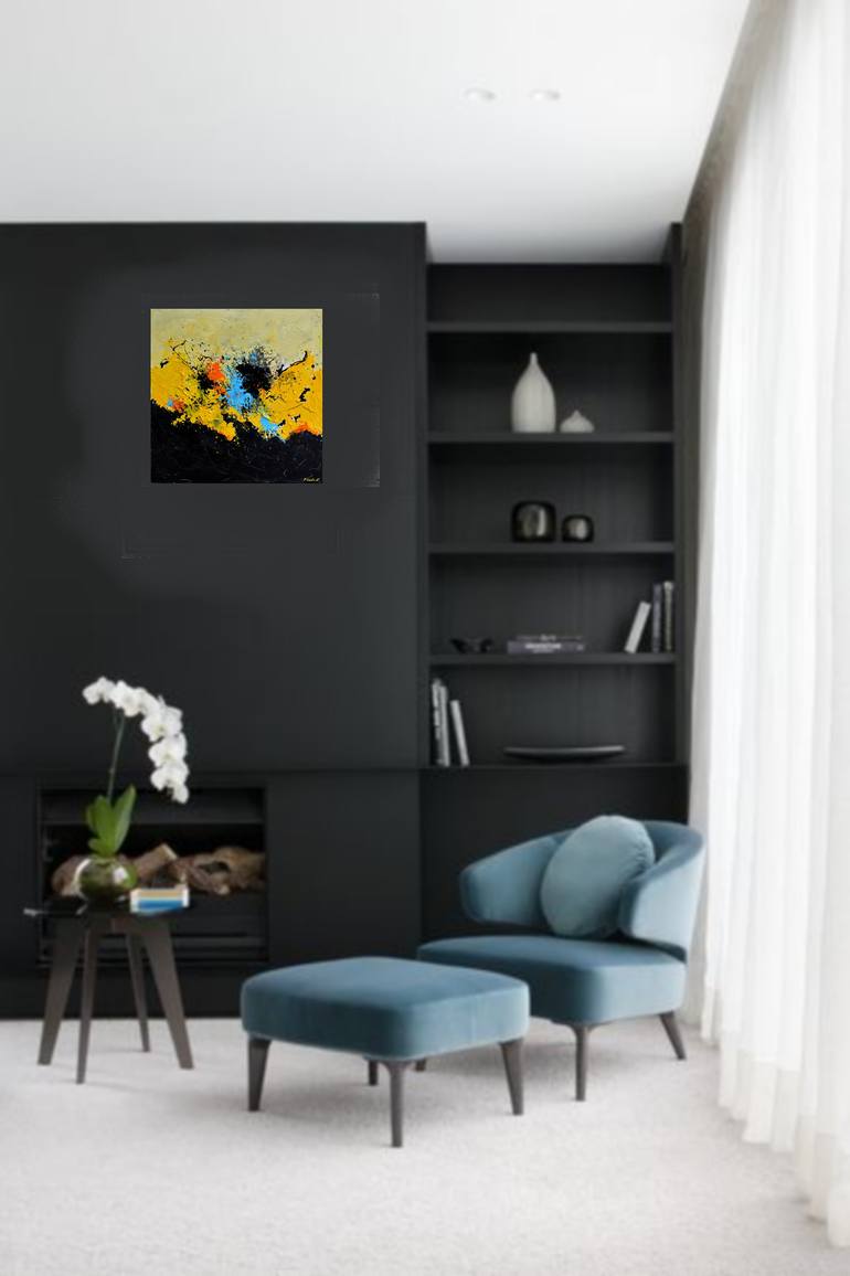 Original Impressionism Abstract Painting by Pol Ledent