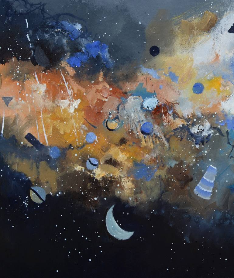 Original Abstract Painting by Pol Ledent