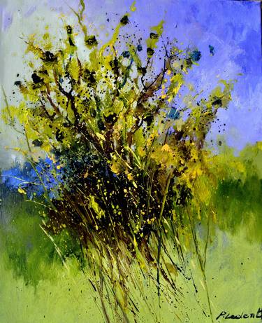 Original Expressionism Floral Paintings by Pol Ledent