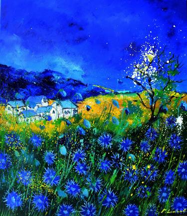 Print of Expressionism Floral Paintings by Pol Ledent