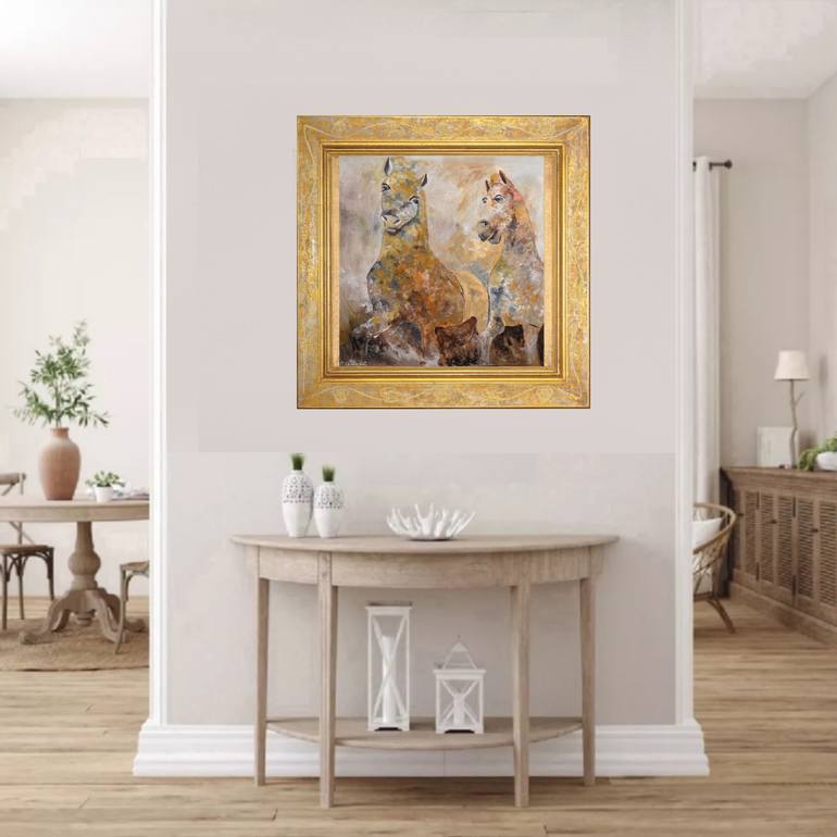 Original Impressionism Animal Painting by Pol Ledent