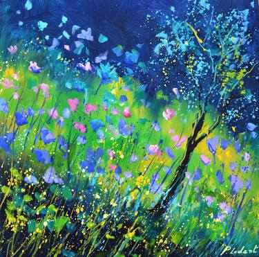 Print of Expressionism Floral Paintings by Pol Ledent