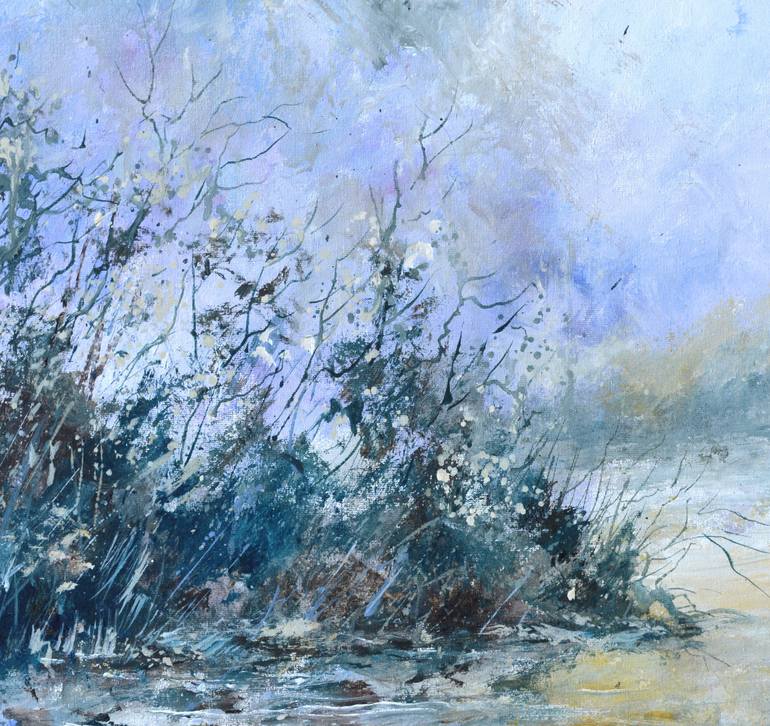 Original Abstract Expressionism Landscape Painting by Pol Ledent