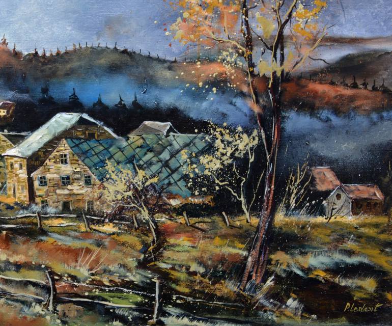 Original Expressionism Landscape Painting by Pol Ledent