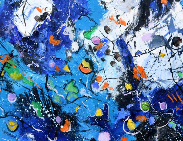 Original Abstract Expressionism Abstract Painting by Pol Ledent