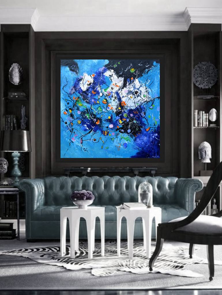 Original Abstract Expressionism Abstract Painting by Pol Ledent