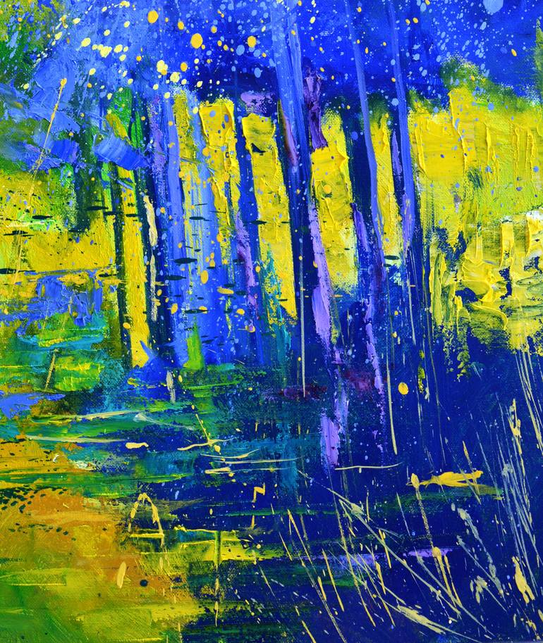 Original Abstract Expressionism Landscape Painting by Pol Ledent