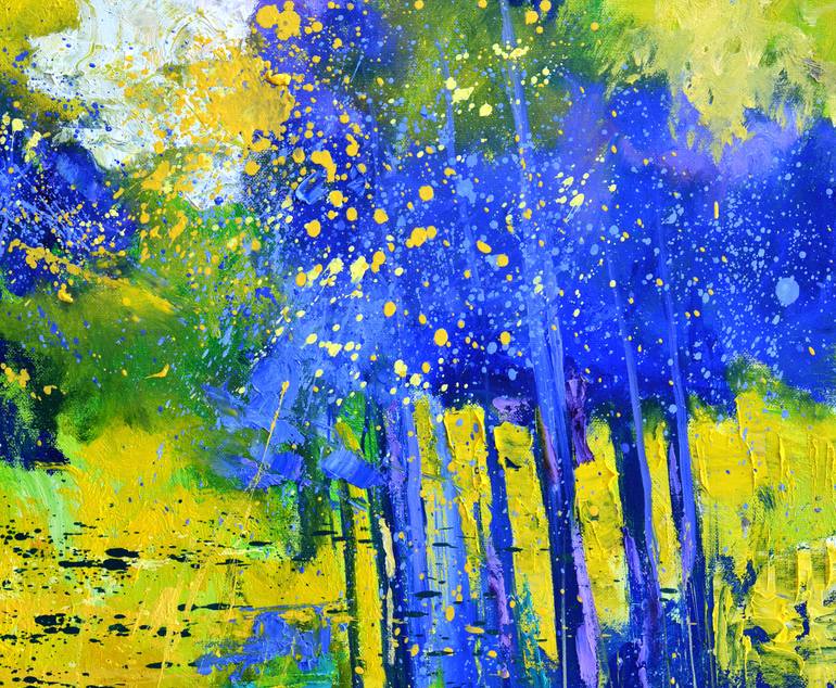 Original Abstract Expressionism Landscape Painting by Pol Ledent