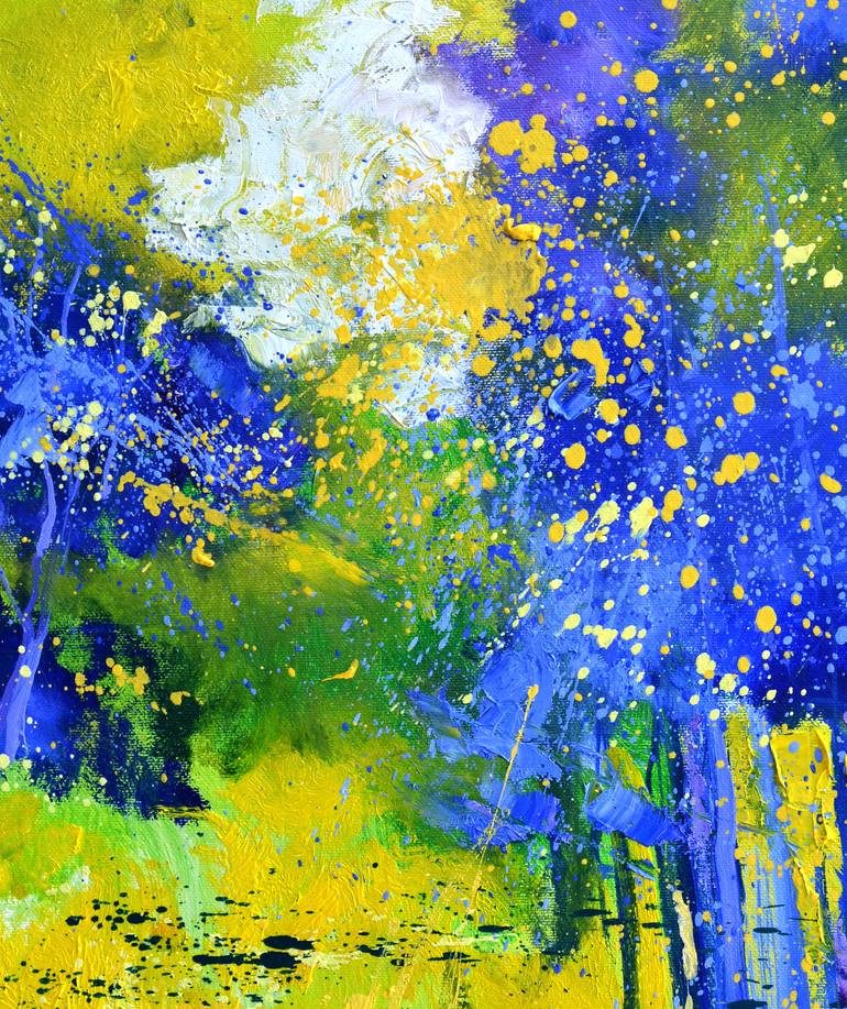 Original Abstract Expressionism Landscape Painting by Pol Ledent
